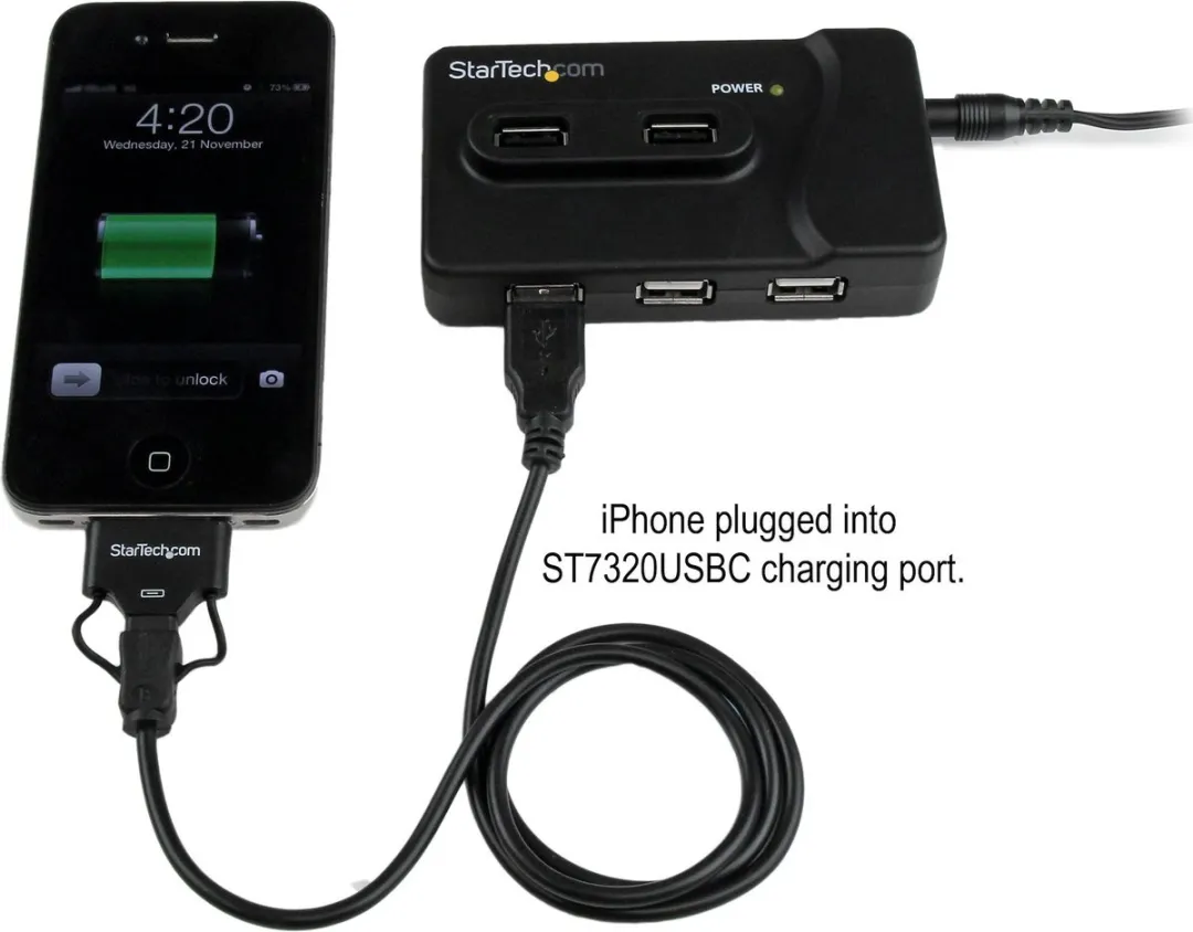 Startech 6-poort USB 3.0/2.0 Combo Hub - Zwart
