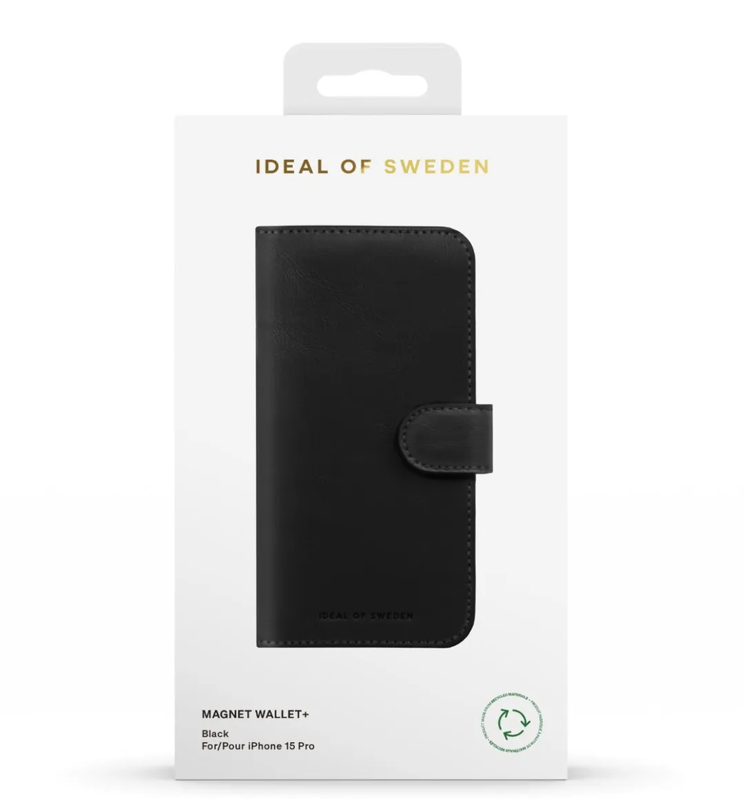 iDeal of Sweden Magnet Wallet+ iPhone 15 Pro IDMWP-I2361P-01 - 12 Pasjes - Zwart