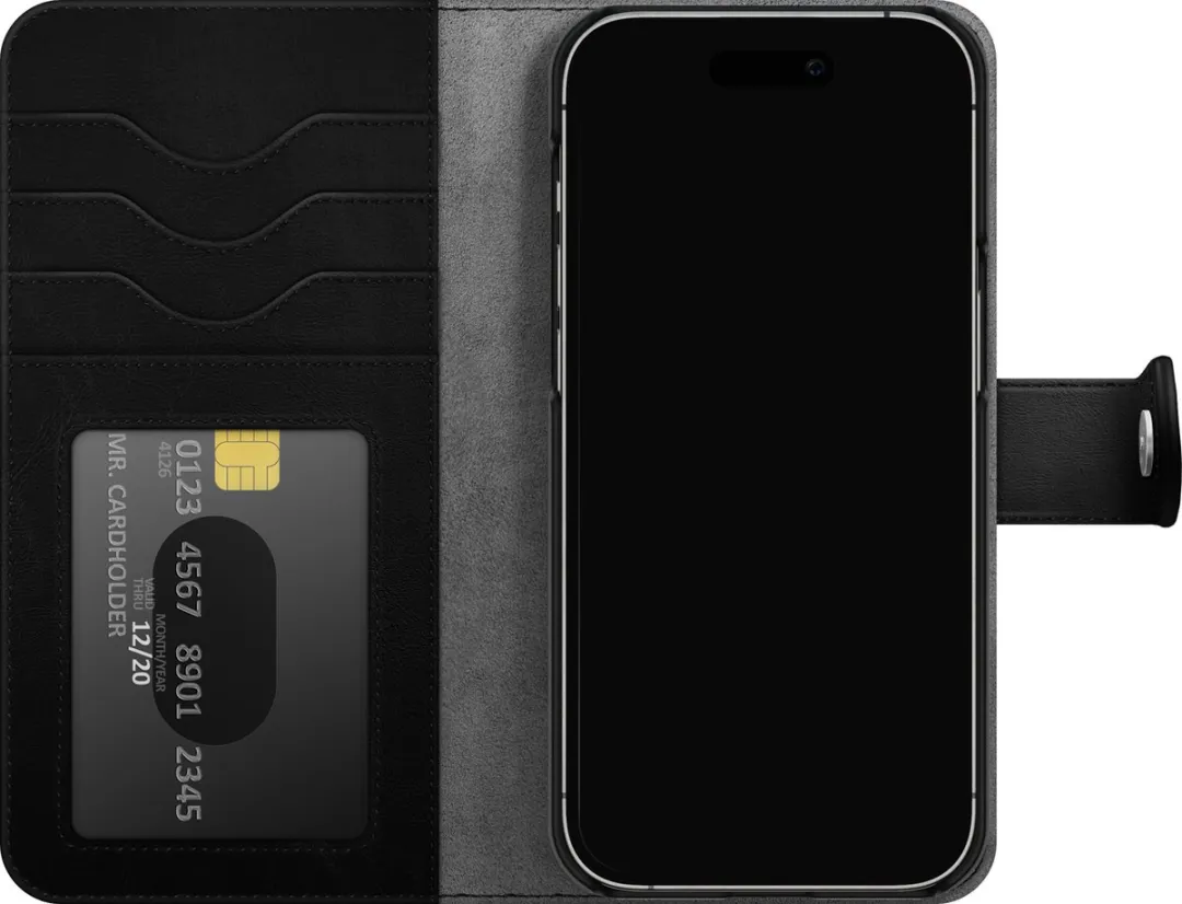 iDeal of Sweden Magnet Wallet+ iPhone 15 Pro IDMWP-I2361P-01 - 12 Pasjes - Zwart