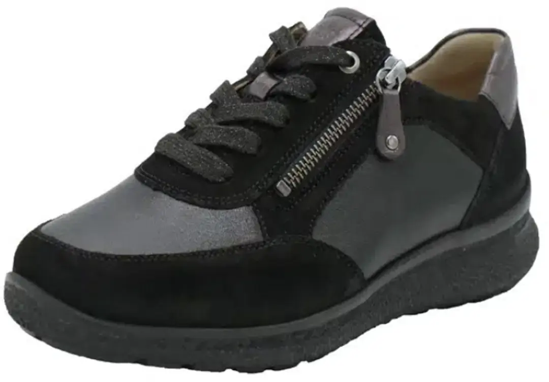 Hartjes Dames Veterschoenen - Zwart - afbeelding 3 van 6
