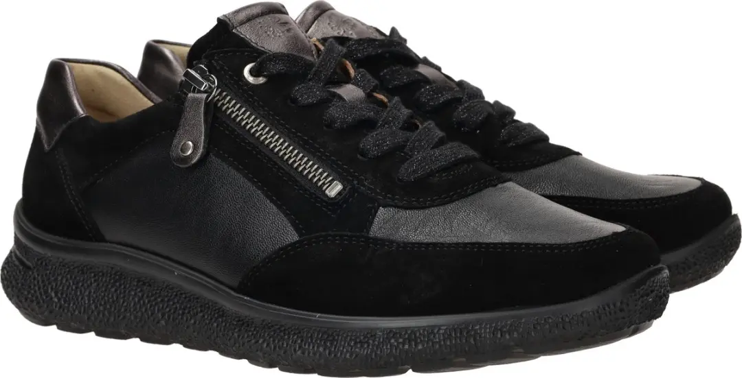 Hartjes Dames Veterschoenen - Zwart - afbeelding 4 van 6