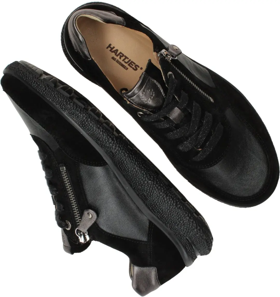 Hartjes Dames Veterschoenen - Zwart - afbeelding 5 van 6