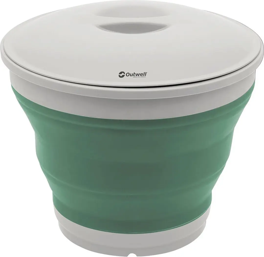 Outwell Collaps Opvouwbare Emmer met Deksel - Ø31cm - Groen - afbeelding 2 van 4