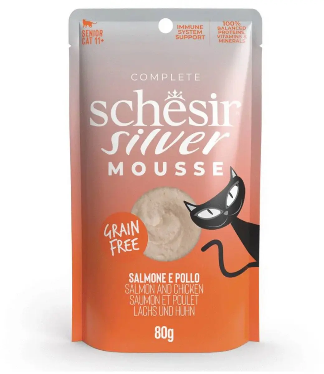 Schesir Silver Mousse Kattenvoer Zalm