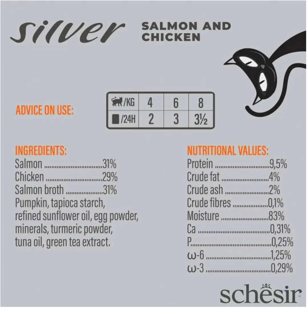 Schesir Silver Mousse Kattenvoer Zalm - 80g - afbeelding 4 van 5