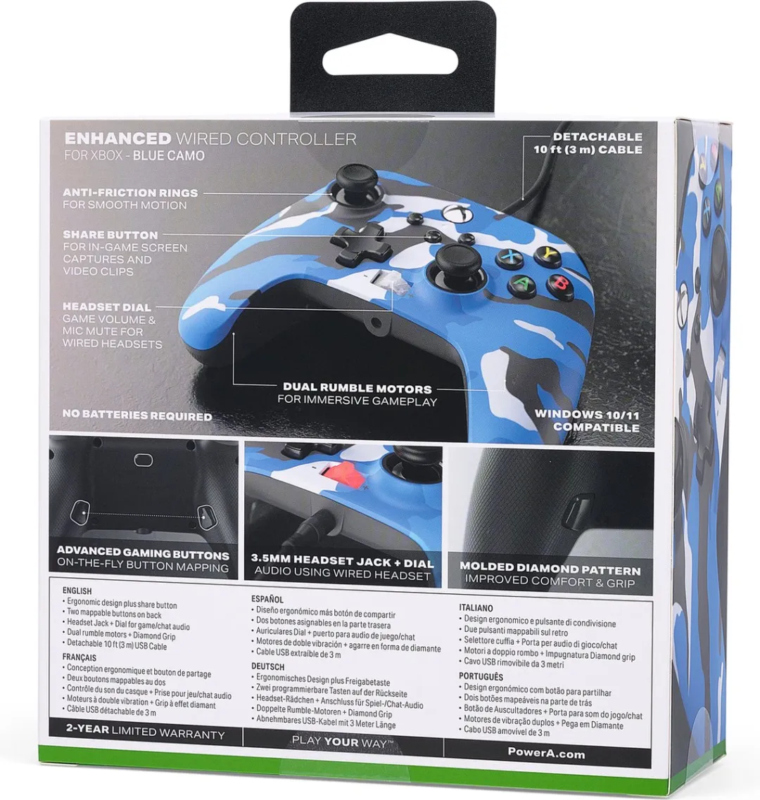 POWERA Geavanceerde Bedrade Controller Xbox Series X|S 1525941-01 - Blauw Camo
