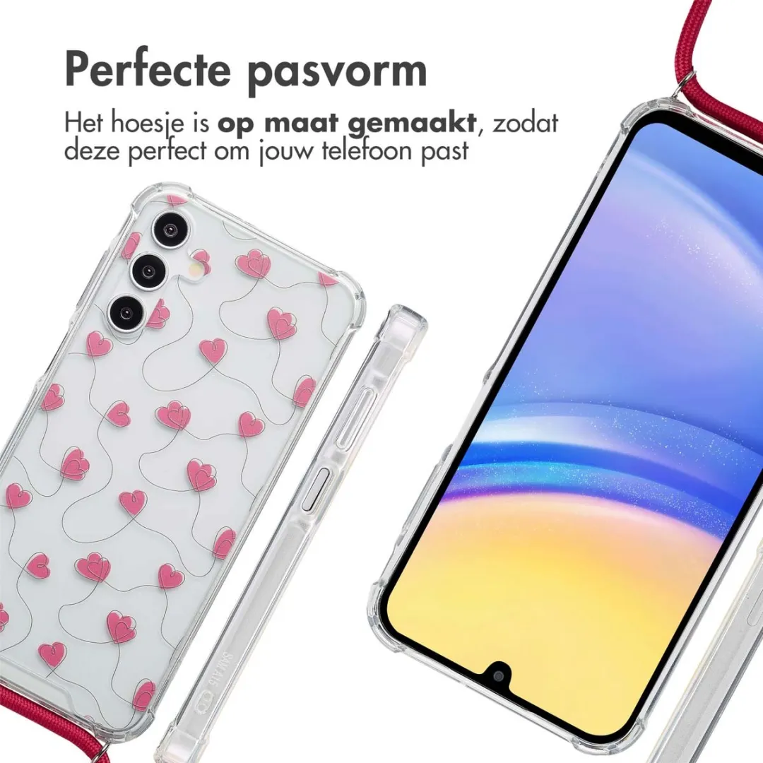 Imoshion Hoesje Samsung Galaxy A15 5G - Dusty Rose Connected Hearts