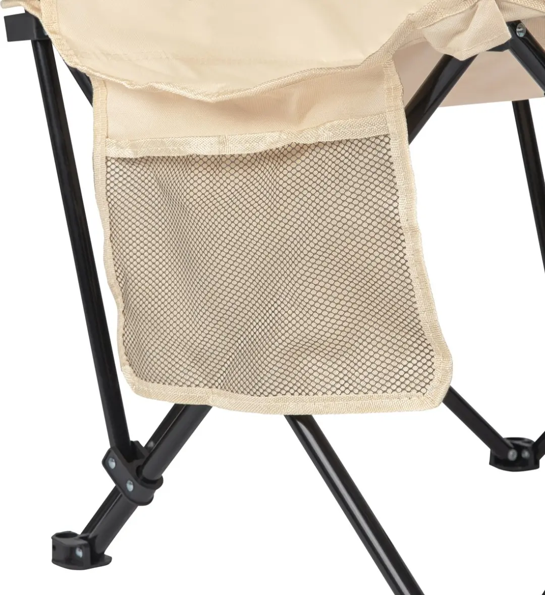 VirtuFit Opvouwbare Campingstoel - Strandstoel met Armsteunen - Beige - afbeelding 2 van 6