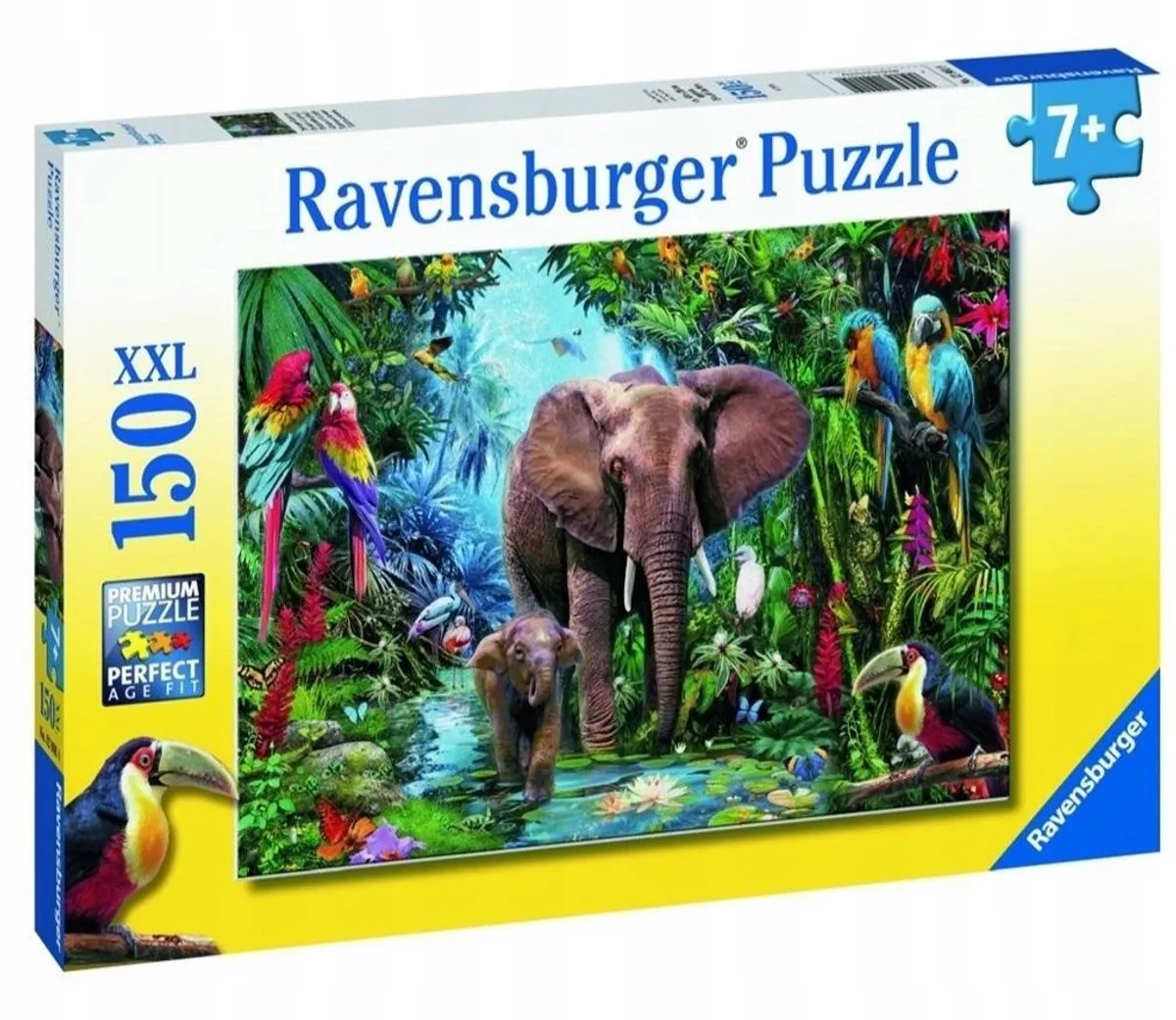 Ravensburger XXL Puzzel Olifanten in de Jungle 150 Stukken - Multicolor - afbeelding 3 van 3