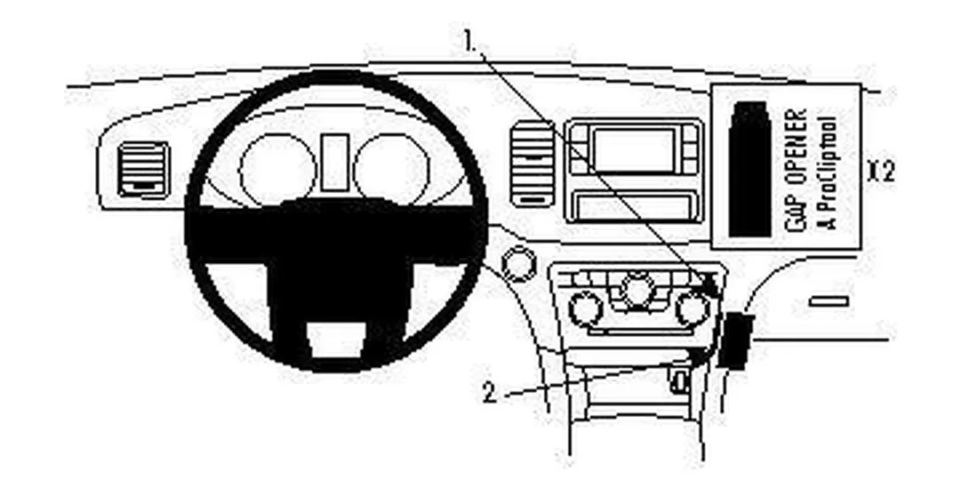 Brodit Proclip 854651 Dodge Charger 11-17 Beugel - Zwart - afbeelding 2 van 2