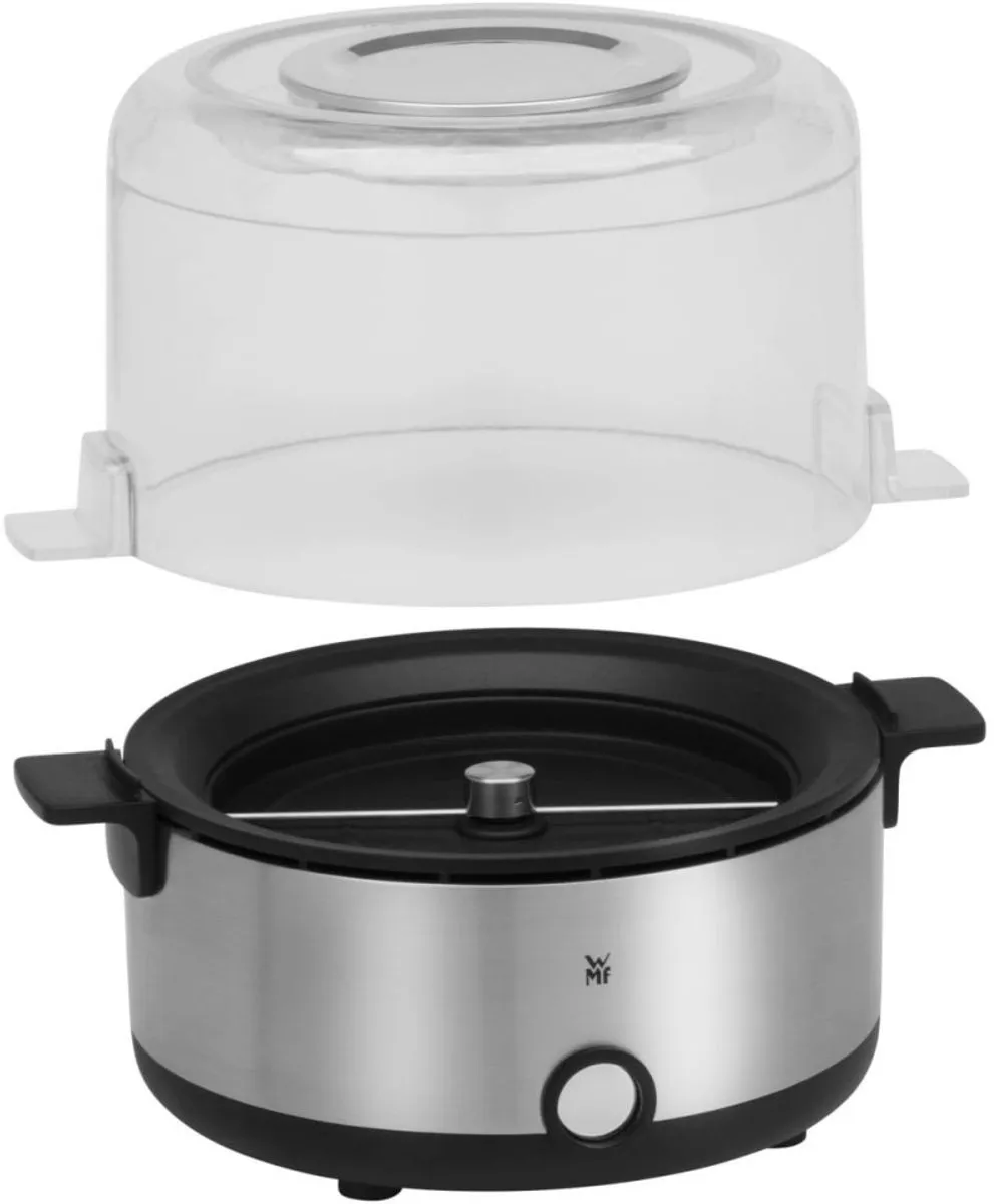 WMF KITCHENminis Popcornmachine 250W - Roestvrijstaal/Zwart - afbeelding 3 van 6