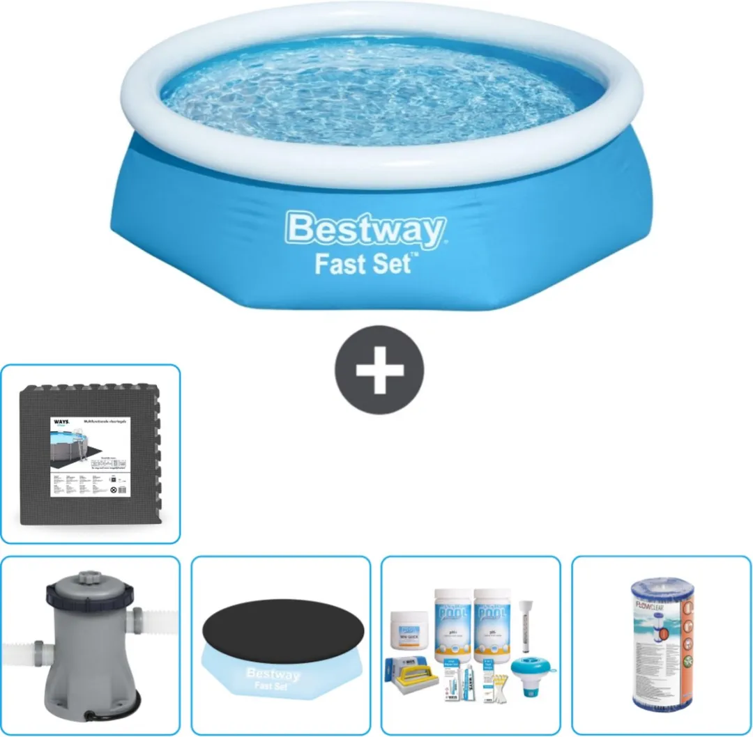 Bestway Fast Set Zwembad 244x61cm Blauw