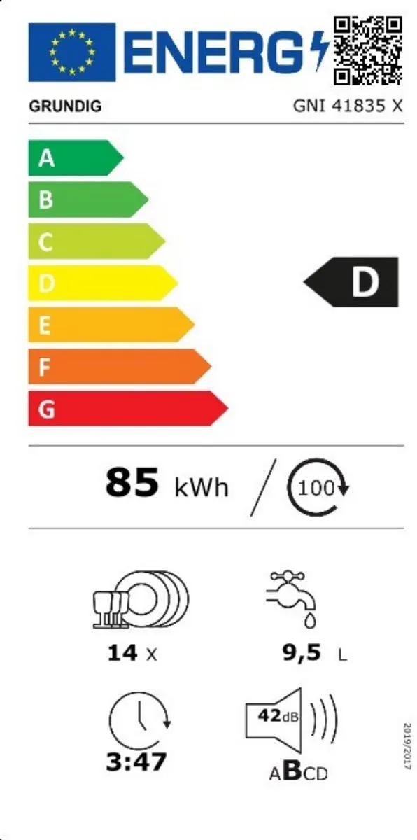 Grundig GNI 41835 X Semi-ingebouwde Vaatwasser - 14 Couverts