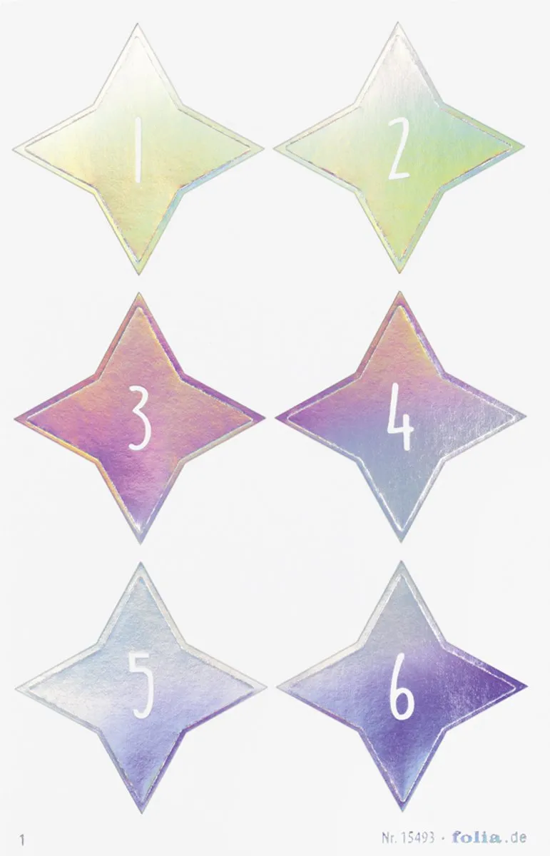 Folia Adventsstickers STARS GOLD - Goud