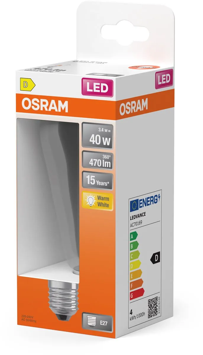 Osram LED Star Edison ST64 40 Filament 3,4W - 470lm Warm Wit