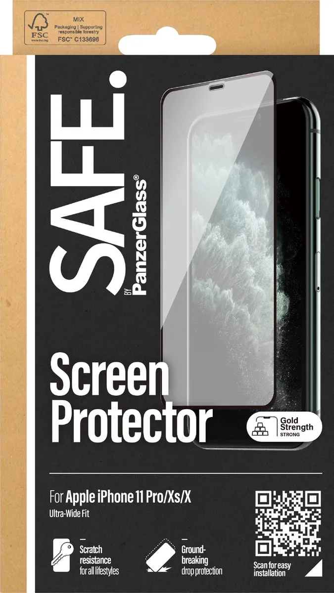 PanzerGlass SAFE iPhone X Schermbeschermer - Case Friendly