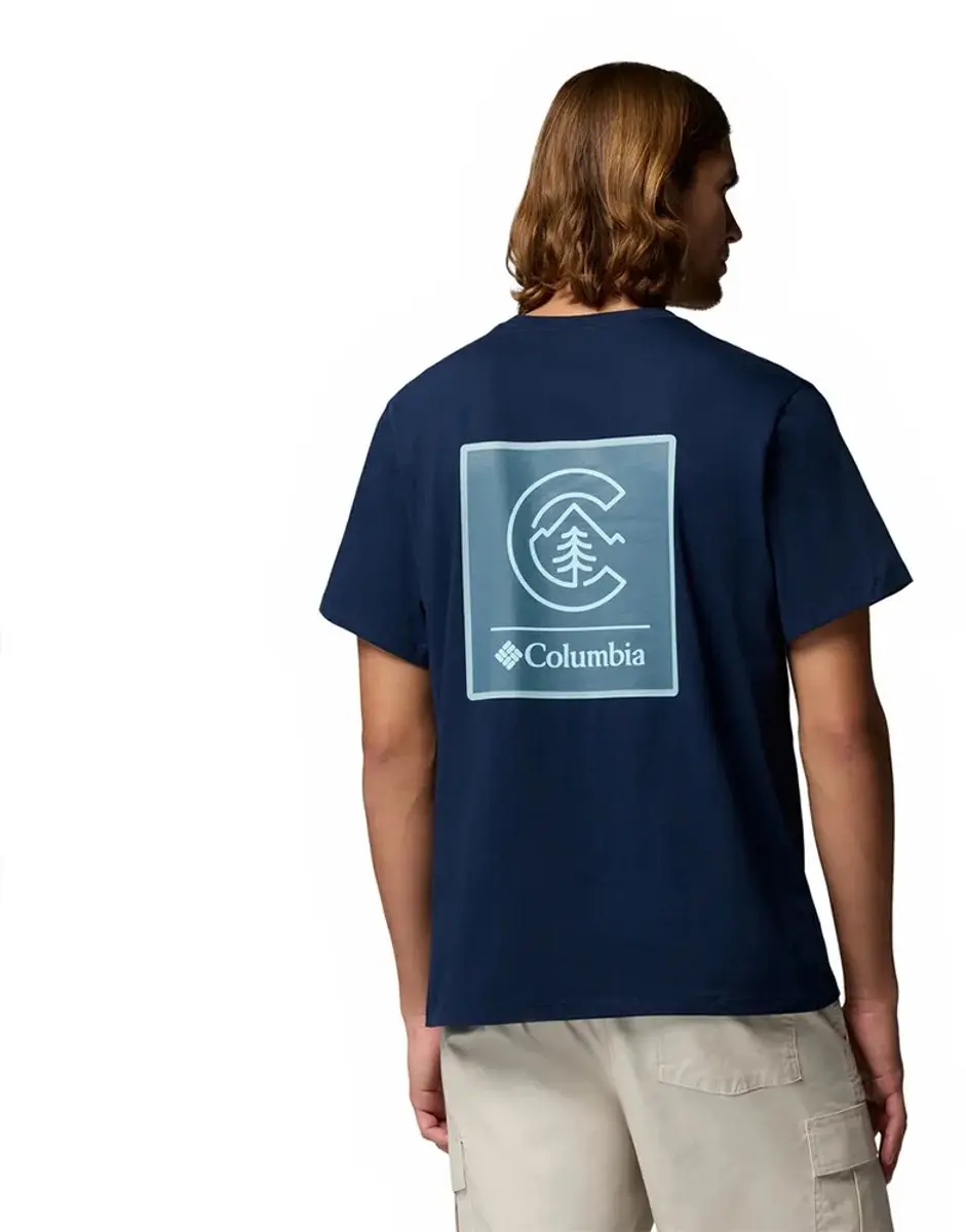 Columbia CSC Logo Back T-shirt Korte Mouwen - Blauw - S - afbeelding 4 van 6