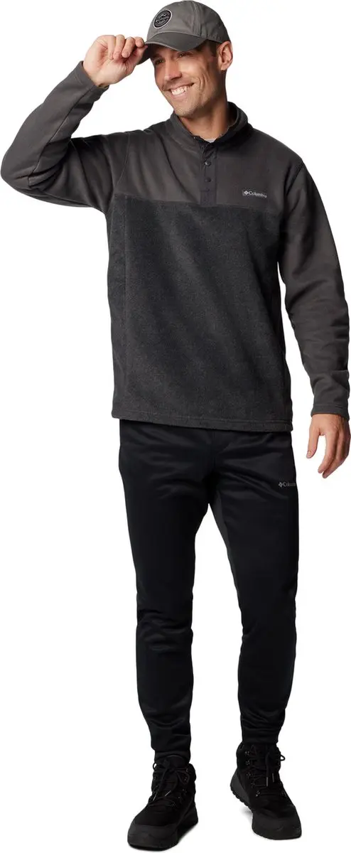 Columbia Steens Mountain Half Snap II Heren Outdoortrui - Charcoal Heather - afbeelding 3 van 5