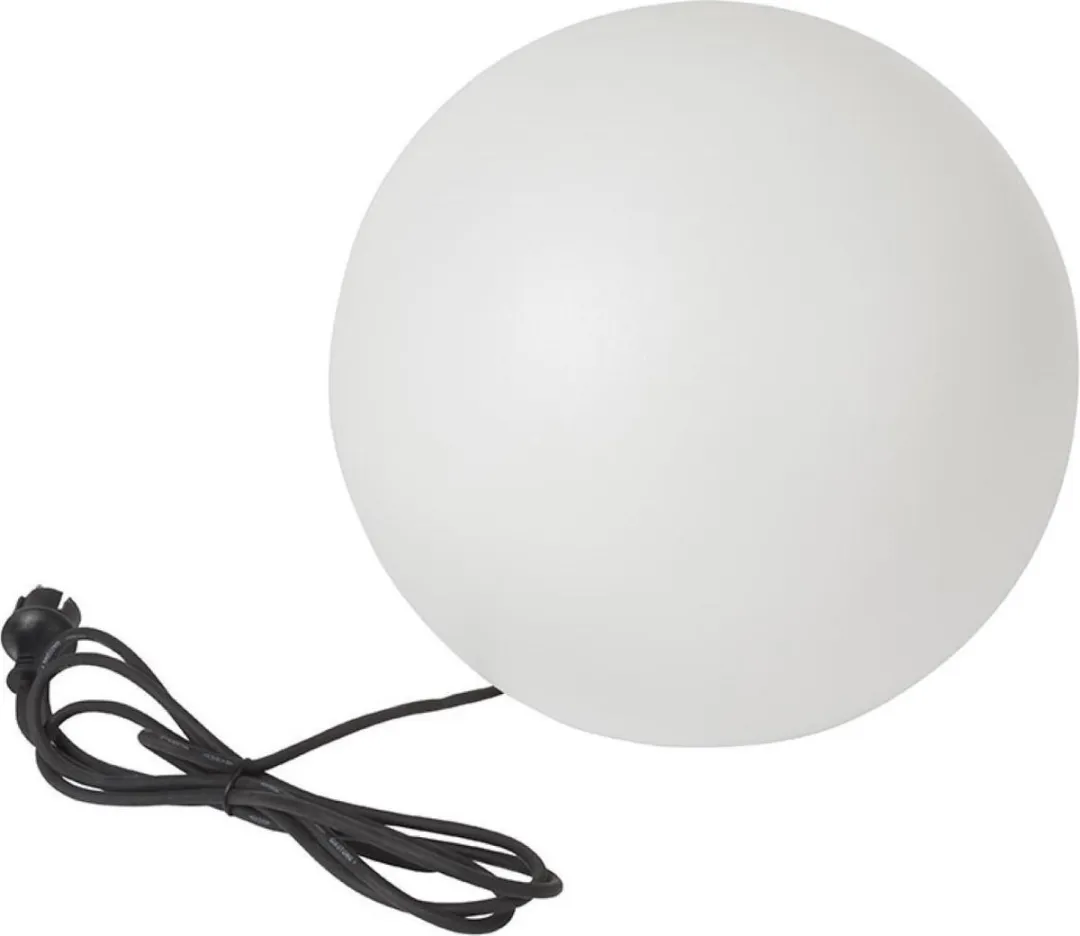 Perel Lichtbol Tuin Kogellamp Ø38cm - Wit