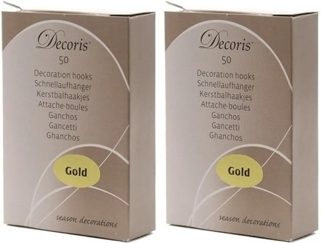 Kerstbalhaakjes goud 100 stuks