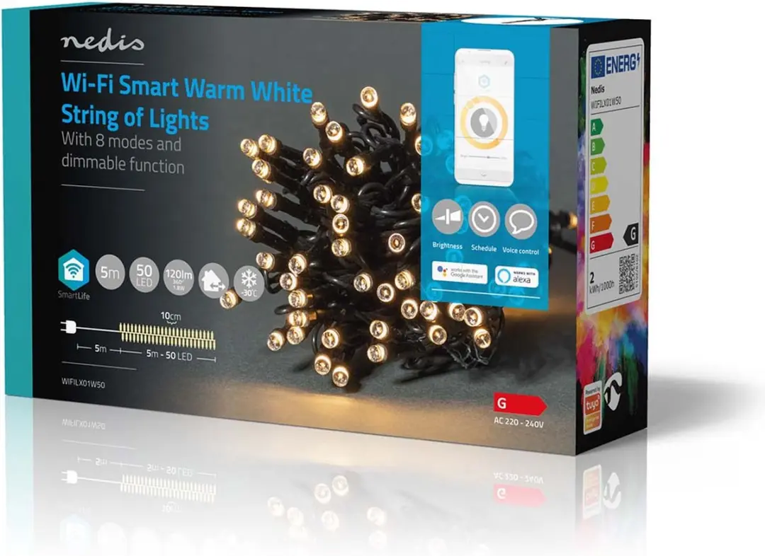 Nedis SmartLife Kerstverlichting Koord Wi-Fi