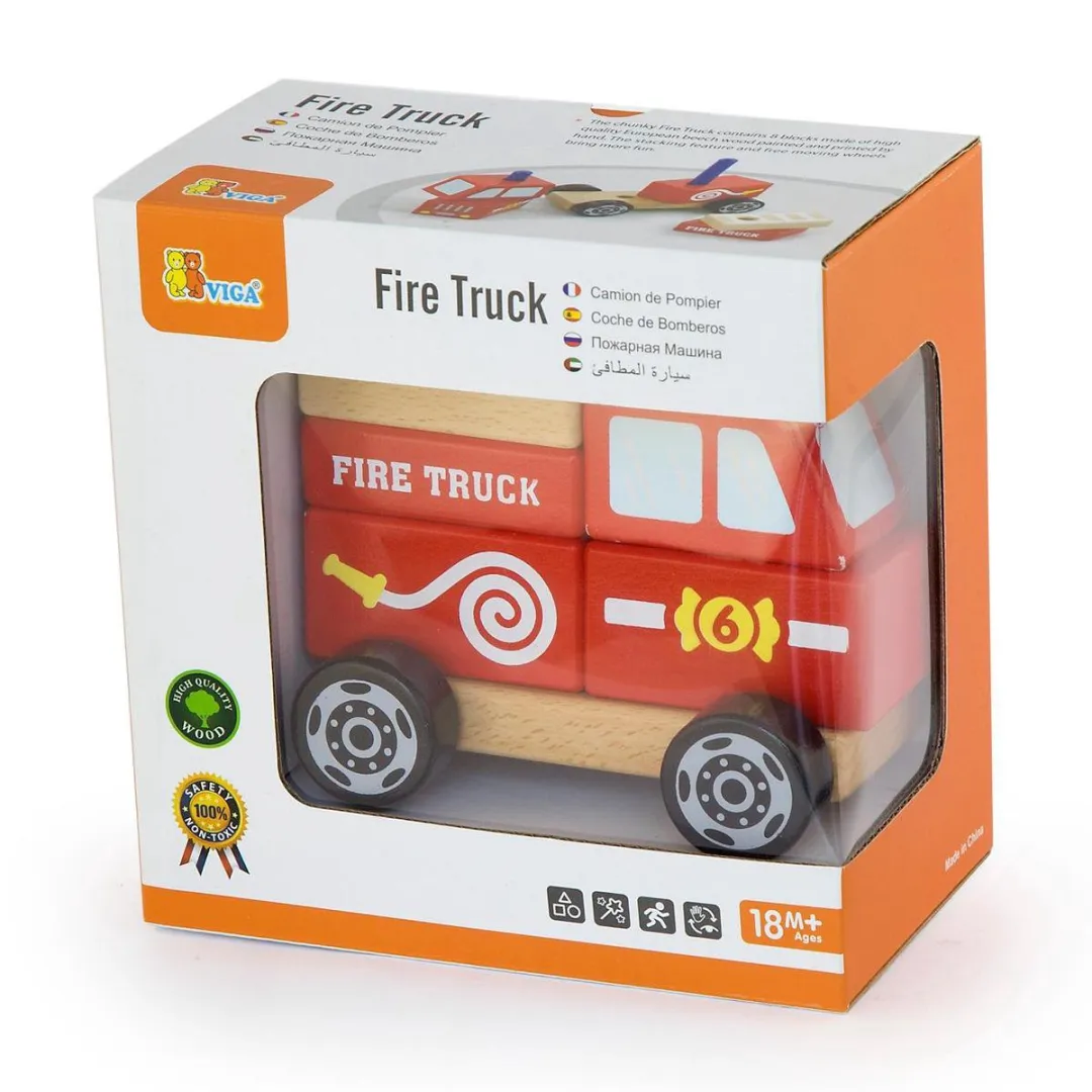 Vigatoys Stapelauto Brandweer 50203 - Rood