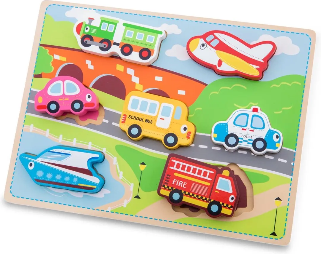 New Classic Toys Chunky Transport Puzzel 8-delig