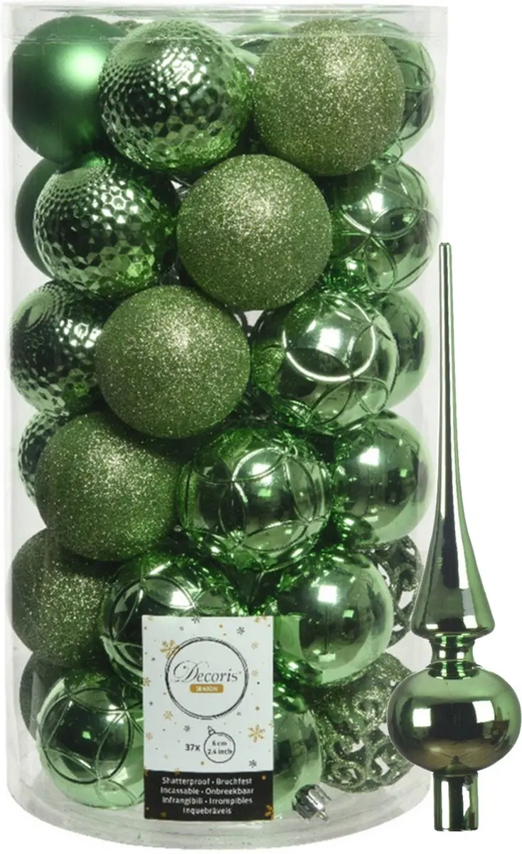 Decoris kerstballen set 37x
