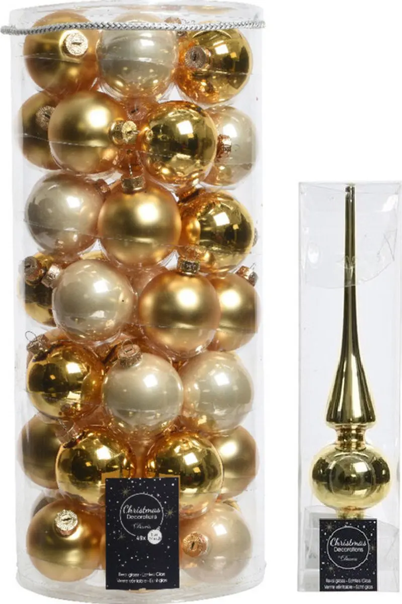 Decoris Glazen kerstballen set