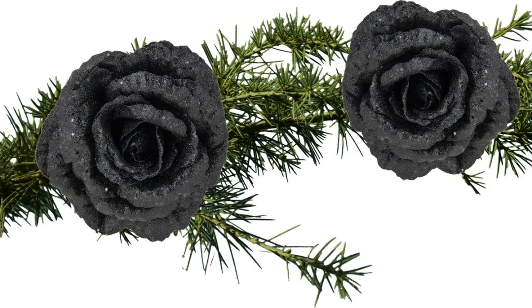 Kerstboom bloemen op clip