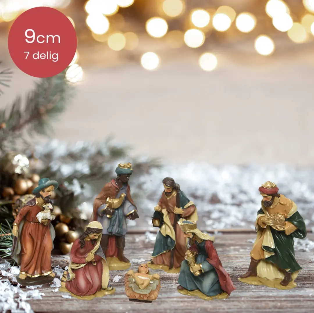 Elegante kerststal figuren