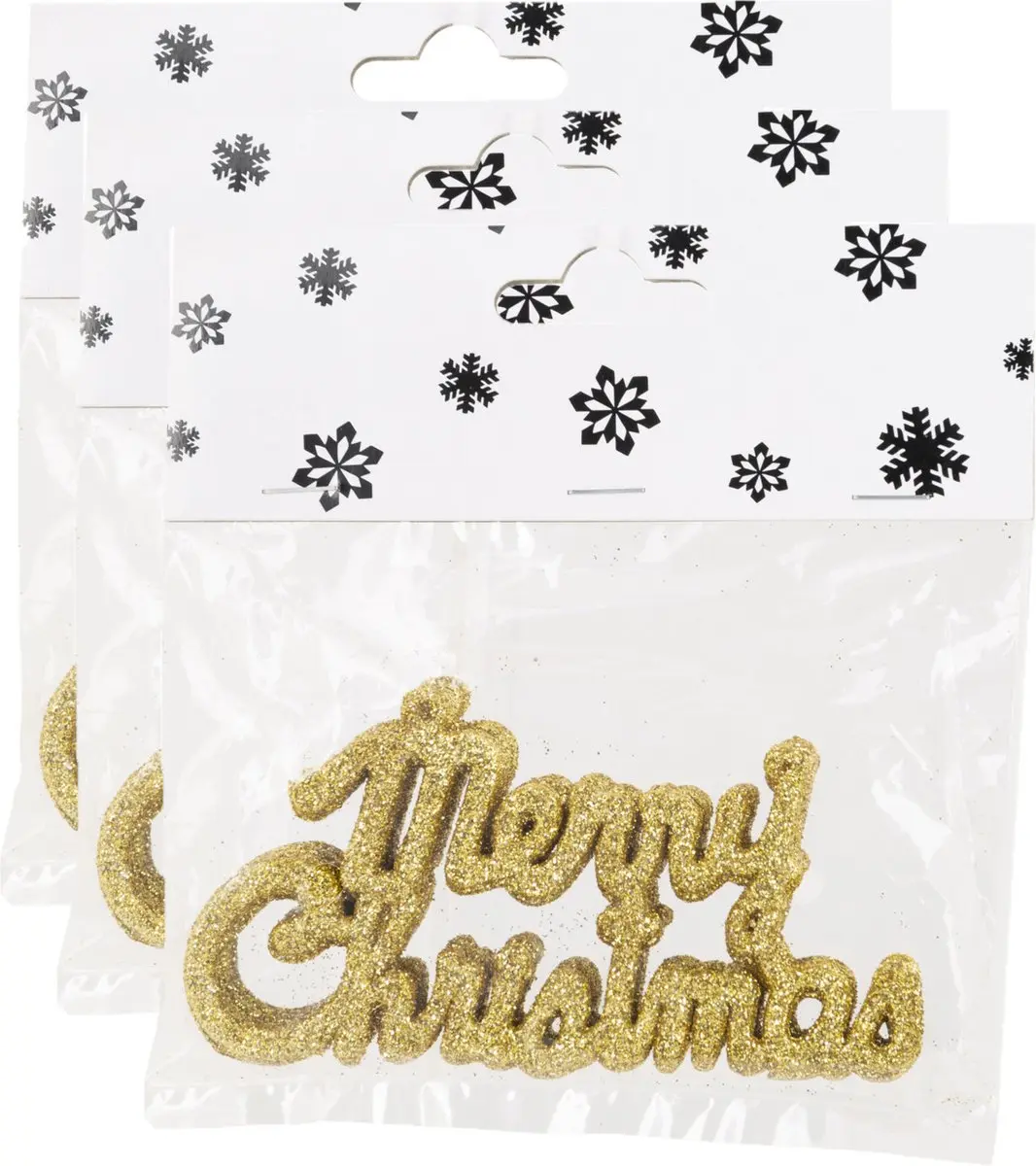 Cosy @ Home Merry Christmas 18x kunststof kersthangers