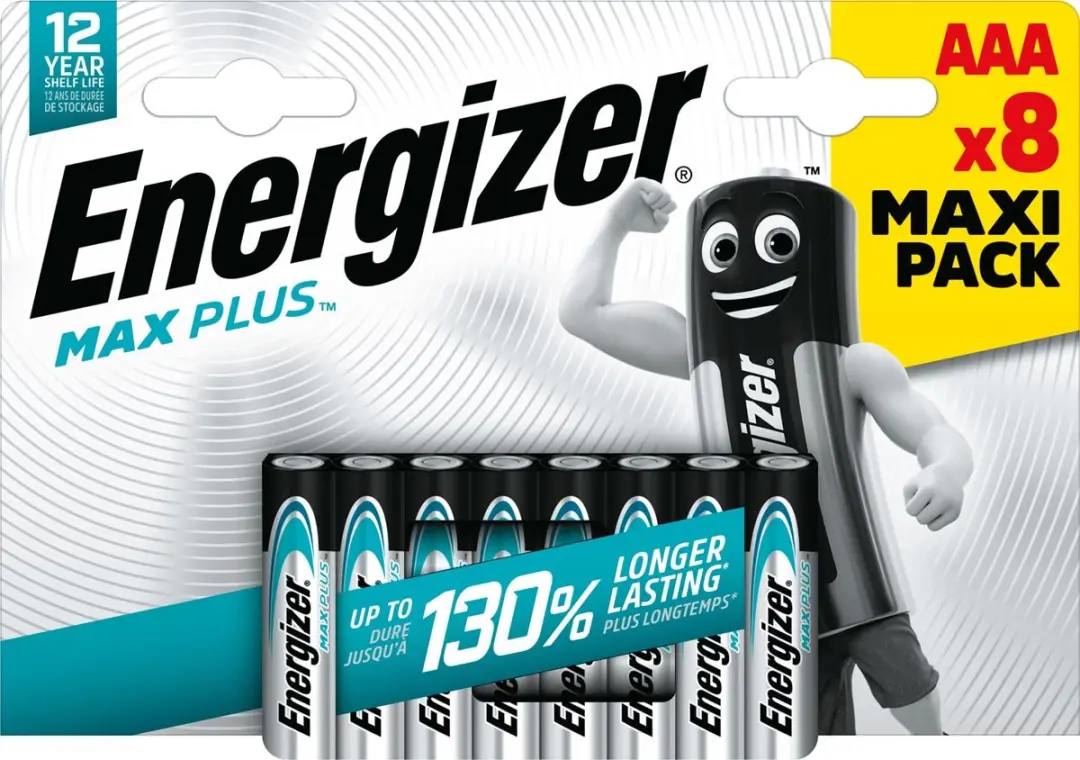 Energizer Max Plus AAA Batterij 8x Alkaline