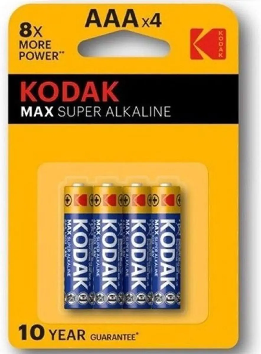 Kodak Max Super Alkaline Battery Aaa Lr03 Blister * 4
