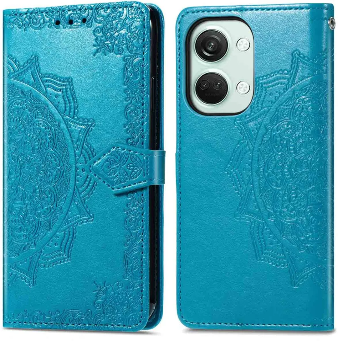 Imoshion Hoesje OnePlus Nord 3 Mandala Bookcase - 3 Pasjes - Turquoise