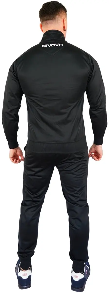 Givova Visa Trainingspak - Triacetaat - Rood/Zwart - XXL - afbeelding 3 van 6