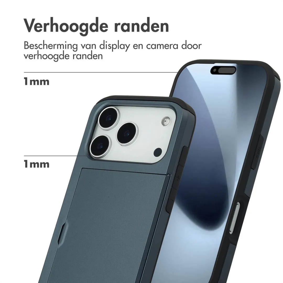 Imoshion Hoesje iPhone 17 Pro - 2 Pasjes Donkerblauw