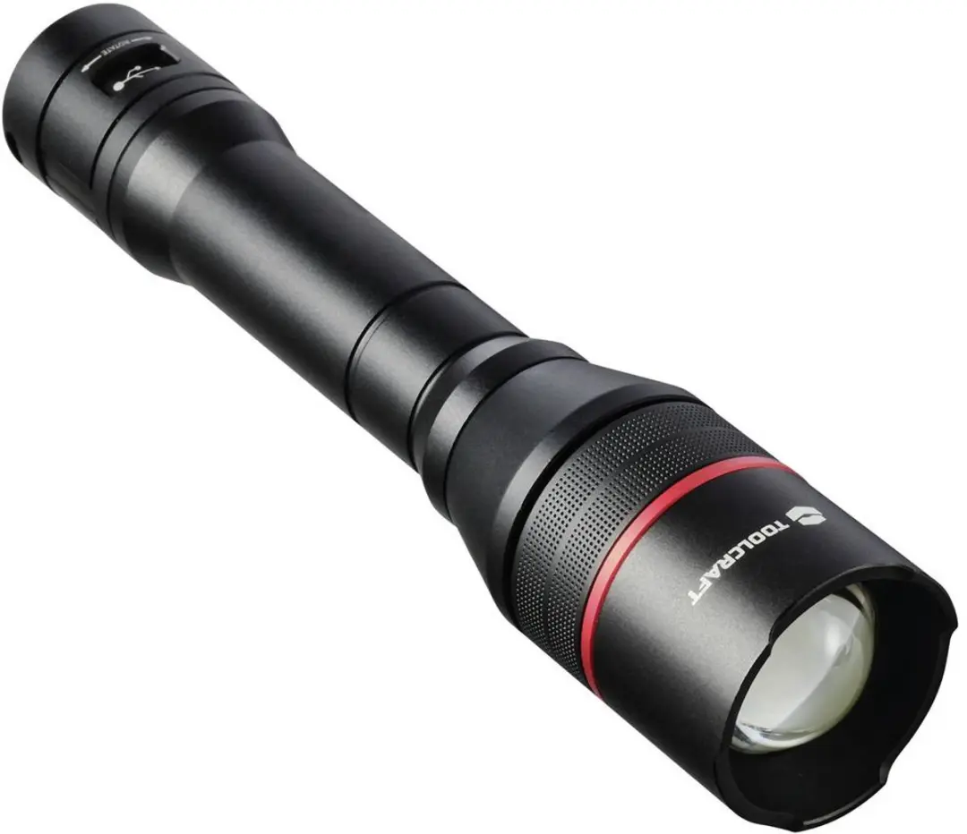 TOOLCRAFT TO-8702946 Handlamp 3500 lm - Zwart/Rood - afbeelding 2 van 4
