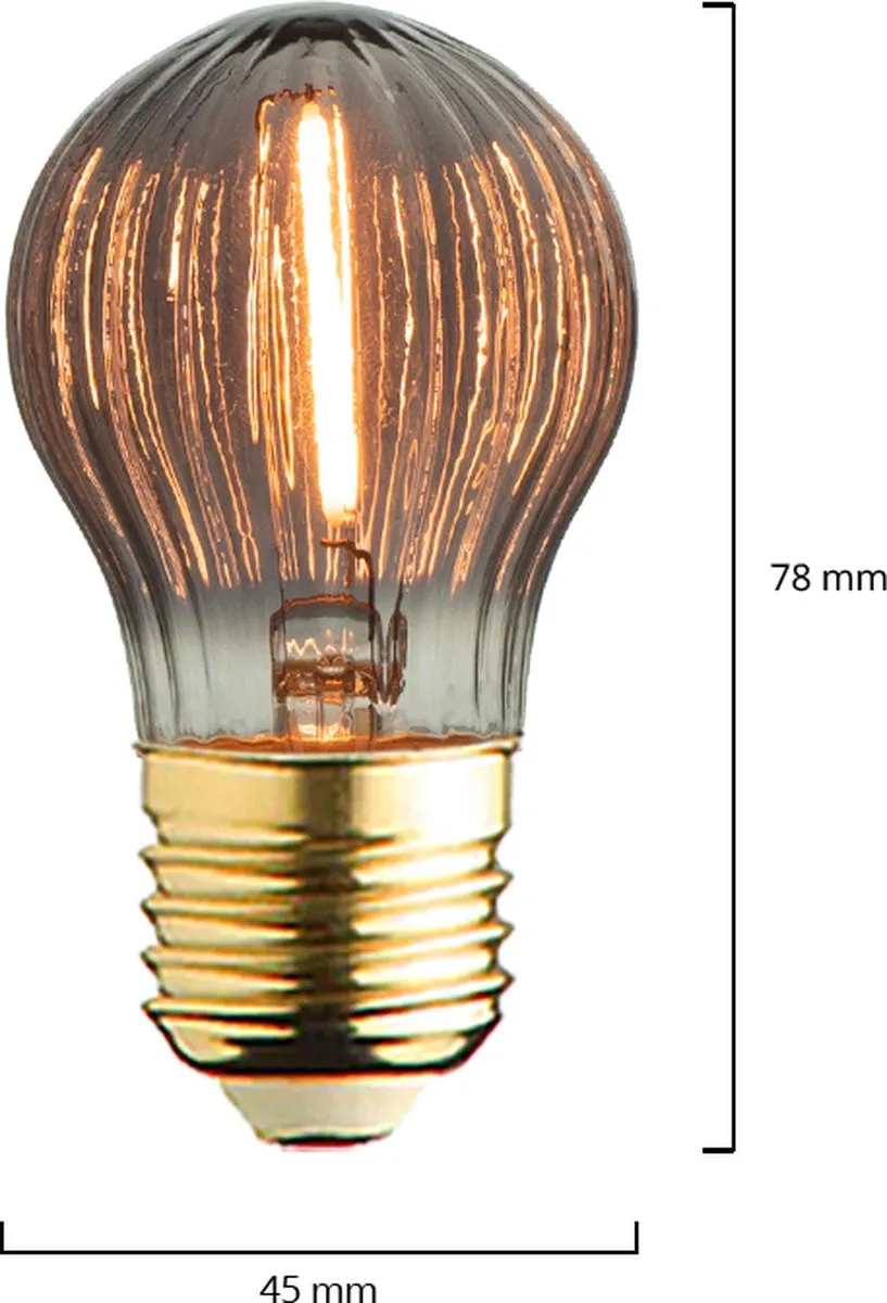Lybardo E27 LED Rookglas 10 Stuks - 1W 2100K