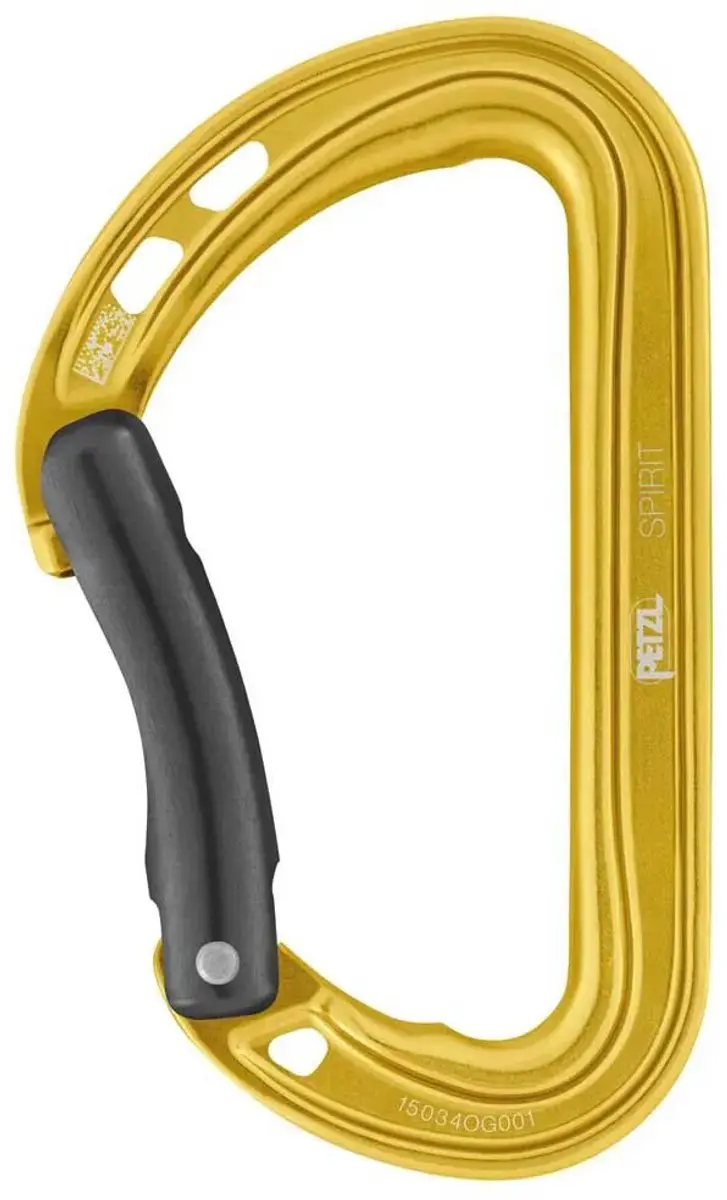 Petzl Spirit Bent Snapper Karabiner Keylock - Geel - afbeelding 3 van 3