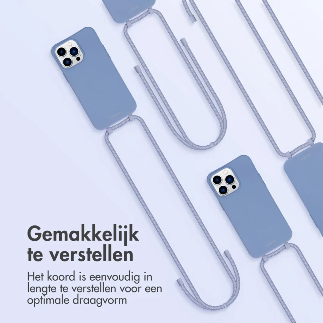 Imoshion Hoesje iPhone 14 Pro Max Ash Blue - Backcover met koord