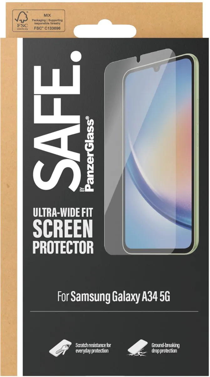 PanzerGlass SAFE95454 Screenprotector Samsung Galaxy A34 - Case Friendly