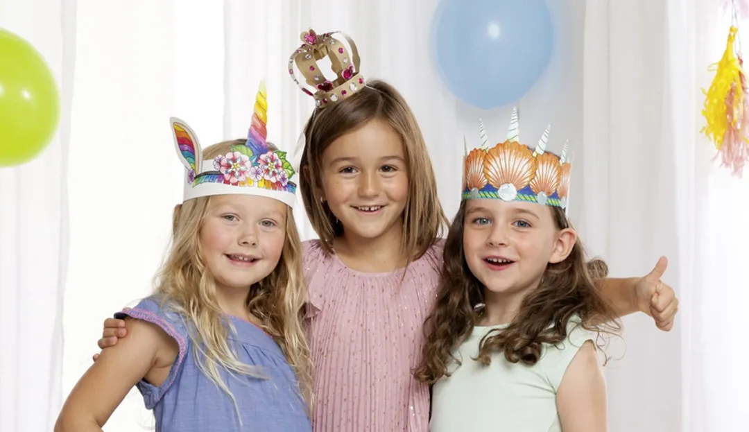Folia Kinderhoedjes Sprookjes - 3 Stuks - Karton Wit