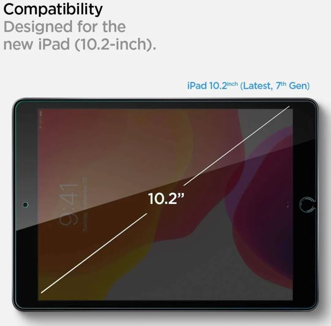Spigen Glas.tR SLIM AGL00236 Screenprotector - iPad 10.2" Transparant