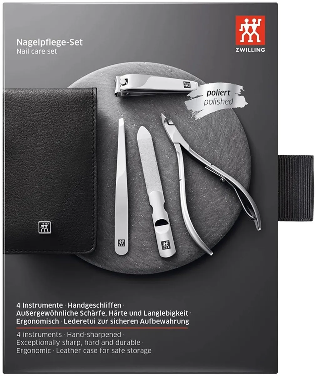 Zwilling Classix Inox 4-delige Manicureset - Zwart