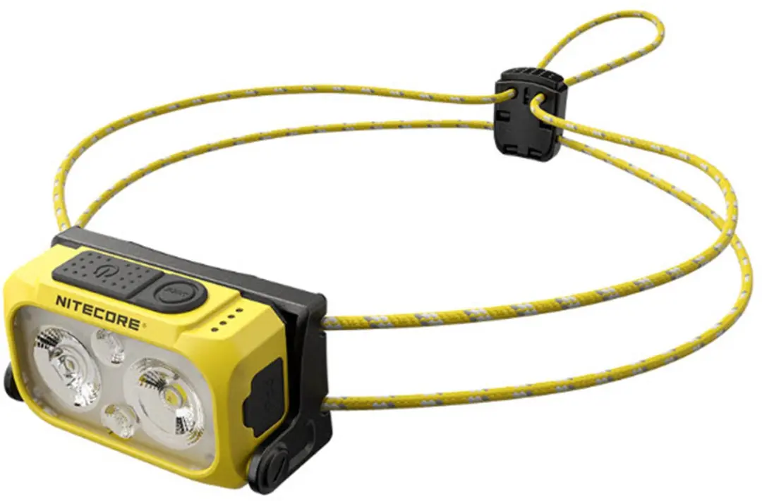 NiteCore NU21gelb Hoofdlamp LED werkt op een accu 360 lm