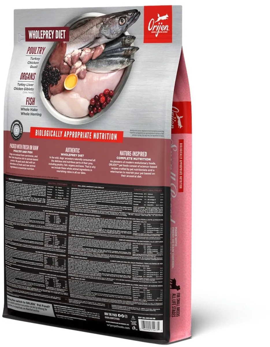 Orijen Whole Prey Adult Small Breed Kip&Kalkoen&Vis - Hondenvoer - 4.5 kg