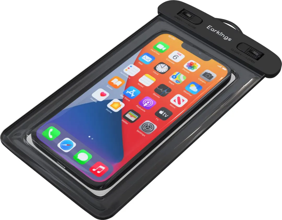 Earkings Waterdicht Telefoonhoesje Set van 2 - Zwart/Geel - afbeelding 2 van 6