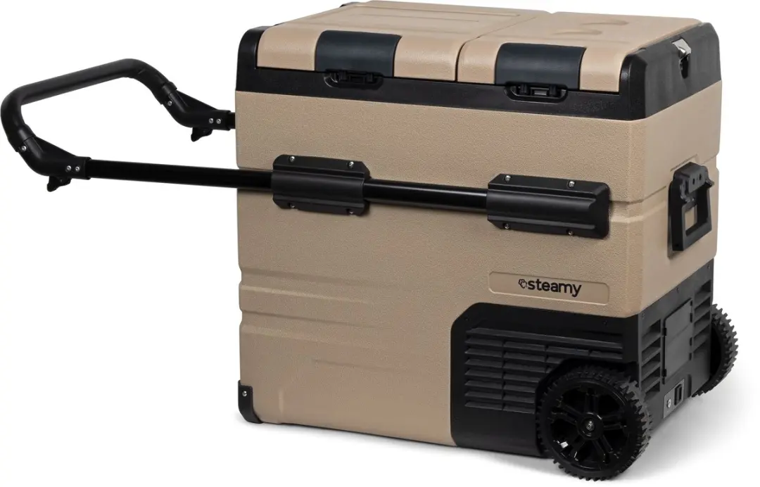 Steamy-E Dual Zone Roller Elektrische Compressor Koelbox Op Wielen