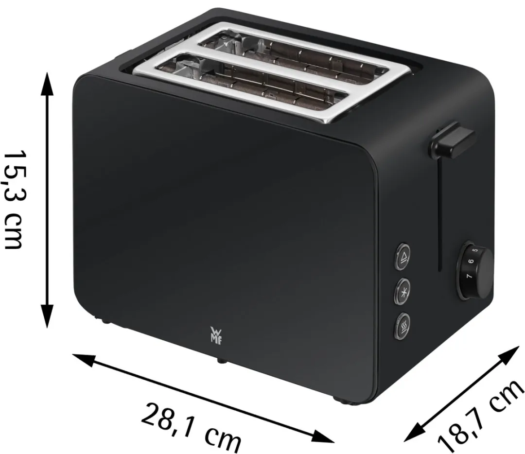 WMF Stelio 0414210071 Broodrooster - 2 Sneden - 1050W - Zwart - afbeelding 6 van 6